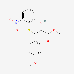 Methyl 2-hydroxy-3-(4-methoxyphenyl)-3-[(2-nitrophenyl)sulfanyl]propanoate