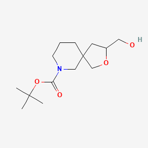 molecular formula C14H25NO4 B1381820 tert-Butyl 3-(hydroxymethyl)-2-oxa-7-azaspiro[4.5]decane-7-carboxylate CAS No. 1251002-30-8