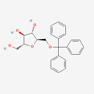 molecular formula C25H26O5 B1381822 2,5-Anhydro-1-O-triphenylmethyl-D-mannitol CAS No. 68774-48-1