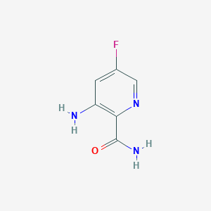 molecular formula C6H6FN3O B1381823 3-Amino-5-fluoropicolinamide CAS No. 1804146-01-7