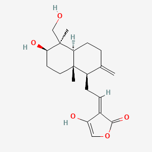 (3E)-3-[2-[(1R,4aS,5R,6R,8aS)-6-hydroxy-5-(hydroxymethyl)-5,8a-dimethyl-2-methylidene-3,4,4a,6,7,8-hexahydro-1H-naphthalen-1-yl]ethylidene]-4-hydroxyfuran-2-one