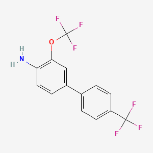 molecular formula C14H9F6NO B1381828 4-Amino-3-(trifluoromethoxy)-4'-(trifluoromethyl)biphenyl CAS No. 1261772-58-0