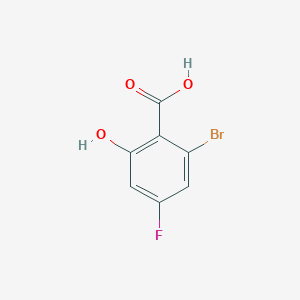 molecular formula C7H4BrFO3 B1381832 2-溴-4-氟-6-羟基苯甲酸 CAS No. 1807144-49-5