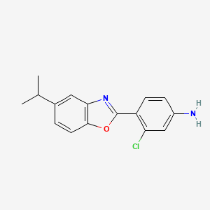 3-Chloro-4-(5-isopropyl-1,3-benzoxazol-2-YL)aniline