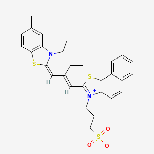 2-[2-[(3-Ethyl-5-methyl-2(3H)-benzothiazolylidene)methyl]-1-butenyl]-1-(3-sulfopropyl)naphtho[1,2-d]thiazolium hydroxide,inner salt