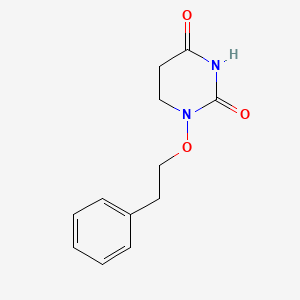 2,4(1H,3H)-Pyrimidinedione, 5,6-dihydro-1-phenethyloxy-