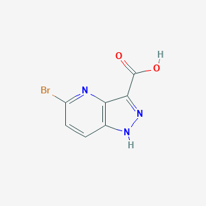 molecular formula C7H4BrN3O2 B1381847 5-Bromo-1H-pyrazolo[4,3-b]pyridine-3-carboxylic acid CAS No. 1884502-13-9