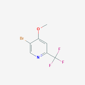 molecular formula C7H5BrF3NO B1381850 5-Bromo-4-methoxy-2-(trifluoromethyl)pyridine CAS No. 1256790-33-6