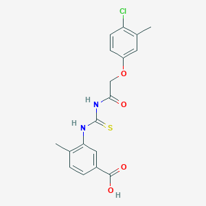 3-[[2-(4-Chloro-3-methylphenoxy)acetyl]carbamothioylamino]-4-methylbenzoic acid