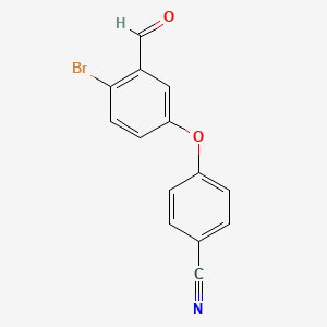 molecular formula C14H8BrNO2 B1381863 4-(4-Bromo-3-formylphenoxy)benzonitrile CAS No. 906673-54-9