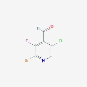 molecular formula C6H2BrClFNO B1381864 2-Bromo-5-chloro-3-fluoroisonicotinaldehyde CAS No. 1824065-84-0