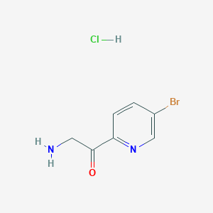 molecular formula C7H8BrClN2O B1381868 2-Amino-1-(5-bromopyridin-2-yl)ethanone hydrochloride CAS No. 1956326-90-1