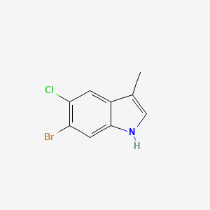molecular formula C9H7BrClN B1381869 6-Bromo-5-chloro-3-methyl-1H-indole CAS No. 1864072-31-0