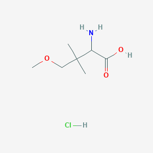 molecular formula C7H16ClNO3 B1381881 2-Amino-4-methoxy-3,3-dimethylbutanoic acid hydrochloride CAS No. 1803561-86-5