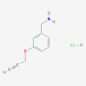 molecular formula C10H12ClNO B1381882 [3-(Prop-2-yn-1-yloxy)phenyl]methanamine hydrochloride CAS No. 1803585-74-1