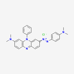 3-(Dimethylamino)-7-((4-(dimethylamino)phenyl)azo)-5-phenylphenazinium chloride