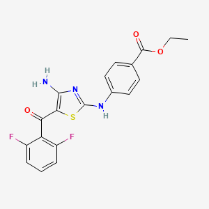 Ethyl 4-[[4-amino-5-(2,6-difluorobenzoyl)-1,3-thiazol-2-yl]amino]benzoate