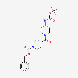 4-(4-Tert-butoxycarbonylamino-piperidine-1-carbonyl)-piperidine-1-carboxylic acid benzyl ester