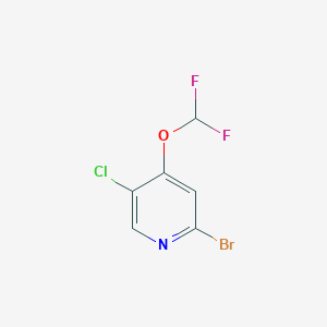 molecular formula C6H3BrClF2NO B1381892 2-Bromo-5-chloro-4-(difluoromethoxy)pyridine CAS No. 1432754-45-4