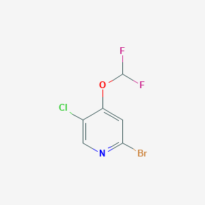 molecular formula C6H3BrClF2NO B1381892 2-溴-5-氯-4-(二氟甲氧基)吡啶 CAS No. 1432754-45-4