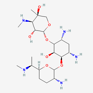 (2R,3R,4R,5R)-2-[(2R,3R,4S,6R)-4,6-diamino-3-[(3R,6S)-3-amino-6-[(1S)-1-(methylamino)ethyl]oxan-2-yl]oxy-2-hydroxycyclohexyl]oxy-5-methyl-4-(methylamino)oxane-3,5-diol