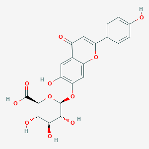 (2S,3S,4S,5R,6S)-3,4,5-trihydroxy-6-[6-hydroxy-2-(4-hydroxyphenyl)-4-oxochromen-7-yl]oxyoxane-2-carboxylic acid