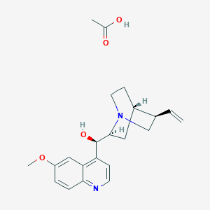 molecular formula C22H28N2O4 B13818993 acetic acid;(R)-[(2S,4S,5R)-5-ethenyl-1-azabicyclo[2.2.2]octan-2-yl]-(6-methoxyquinolin-4-yl)methanol CAS No. 106576-79-8