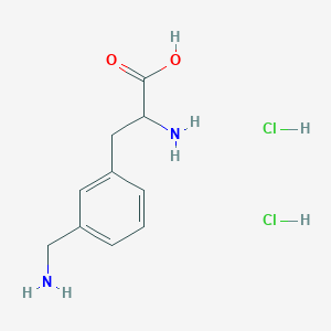 molecular formula C10H16Cl2N2O2 B1381903 2-Amino-3-[3-(aminomethyl)phenyl]propanoic acid dihydrochloride CAS No. 63999-89-3