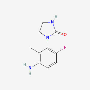 molecular formula C10H12FN3O B1381905 1-(3-Amino-6-fluoro-2-methylphenyl)imidazolidin-2-one CAS No. 1803594-01-5