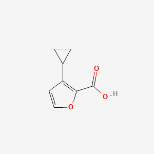 molecular formula C8H8O3 B1381907 3-Cyclopropylfuran-2-carboxylic acid CAS No. 1803584-42-0