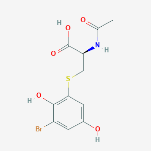 B138191 N-Acetyl-S-(3-bromo-2,5-dihydroxyphenyl)-L-cysteine CAS No. 126190-18-9