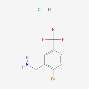 molecular formula C8H8BrClF3N B1381911 2-Bromo-5-(trifluoromethyl)benzylamine hydrochloride CAS No. 1214331-01-7