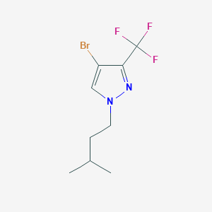 molecular formula C9H12BrF3N2 B1381915 4-溴-1-异戊基-3-(三氟甲基)-1H-吡唑 CAS No. 1845690-56-3