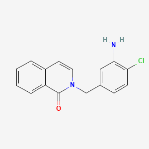 molecular formula C16H13ClN2O B1381923 2-[(3-Amino-4-chlorophenyl)methyl]-1,2-dihydroisoquinolin-1-one CAS No. 1557753-78-2