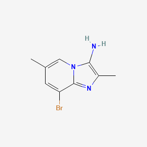 molecular formula C9H10BrN3 B1381927 8-溴-2,6-二甲基咪唑并[1,2-a]吡啶-3-胺 CAS No. 1493950-79-0