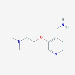 molecular formula C10H17N3O B1381928 {3-[2-(二甲氨基)乙氧基]吡啶-4-基}甲胺 CAS No. 1513085-25-0