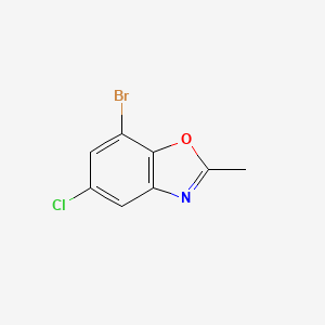 molecular formula C8H5BrClNO B1381931 7-溴-5-氯-2-甲基-1,3-苯并噁唑 CAS No. 1195693-72-1