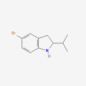 molecular formula C11H14BrN B1381933 5-Bromo-2-isopropylindoline CAS No. 1368754-01-1