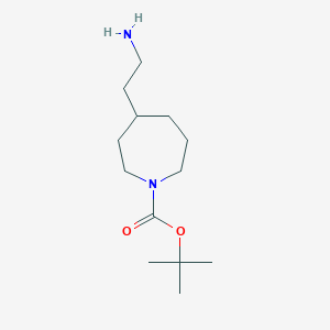 molecular formula C13H26N2O2 B1381937 叔丁基 4-(2-氨基乙基)氮杂环庚烷-1-羧酸酯 CAS No. 1205748-73-7