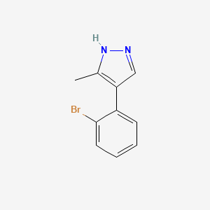 molecular formula C10H9BrN2 B1381938 4-(2-bromophenyl)-3-methyl-1H-pyrazole CAS No. 1368048-62-7
