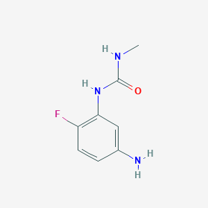 molecular formula C8H10FN3O B1381940 1-(5-氨基-2-氟苯基)-3-甲基脲 CAS No. 1546093-06-4