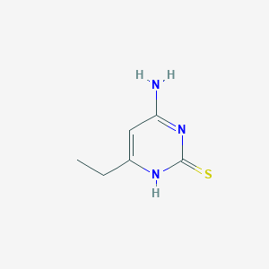 molecular formula C6H9N3S B1381942 4-Amino-6-ethyl-1,2-dihydropyrimidine-2-thione CAS No. 1226335-48-3