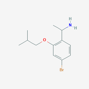 molecular formula C12H18BrNO B1381949 1-(4-Bromo-2-isobutoxyphenyl)-ethylamine CAS No. 1551635-62-1