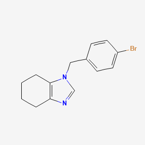 molecular formula C14H15BrN2 B1381952 1-[(4-Bromophenyl)methyl]-4,5,6,7-tetrahydrobenzimidazole CAS No. 1551876-08-4