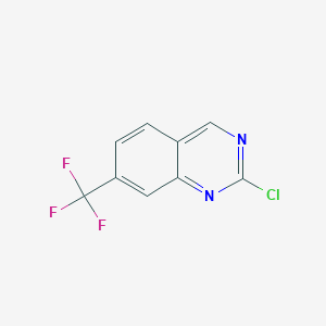 molecular formula C9H4ClF3N2 B1381954 2-Chloro-7-(trifluoromethyl)quinazoline CAS No. 1388043-95-5
