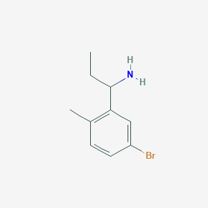 molecular formula C10H14BrN B1381955 1-(5-Bromo-2-methylphenyl)propan-1-amine CAS No. 1270440-07-7