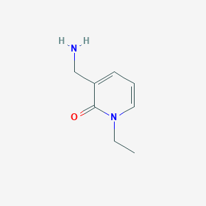 molecular formula C8H12N2O B1381958 3-(Aminomethyl)-1-ethyl-1,2-dihydropyridin-2-one CAS No. 1310149-43-9