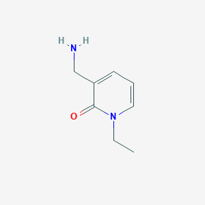 molecular formula C8H12N2O B1381958 3-(氨甲基)-1-乙基-1,2-二氢吡啶-2-酮 CAS No. 1310149-43-9