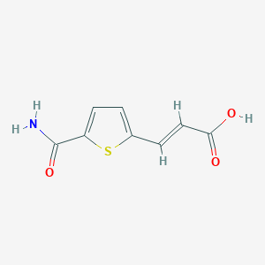 molecular formula C8H7NO3S B1381959 3-(5-氨甲酰基噻吩-2-基)丙-2-烯酸 CAS No. 1251478-43-9