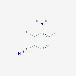 molecular formula C7H4F2N2 B1381962 3-氨基-2,4-二氟苯甲腈 CAS No. 1505597-04-5